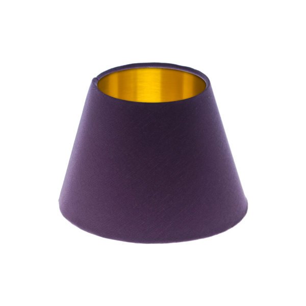 Bright Purple Empire Lampshade Brushed Gold Inner