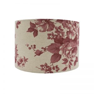 Bright Red Rose Floral Drum Lampshade