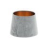 Dove Grey Velvet French Drum Lampshade Brushed Copper Inner