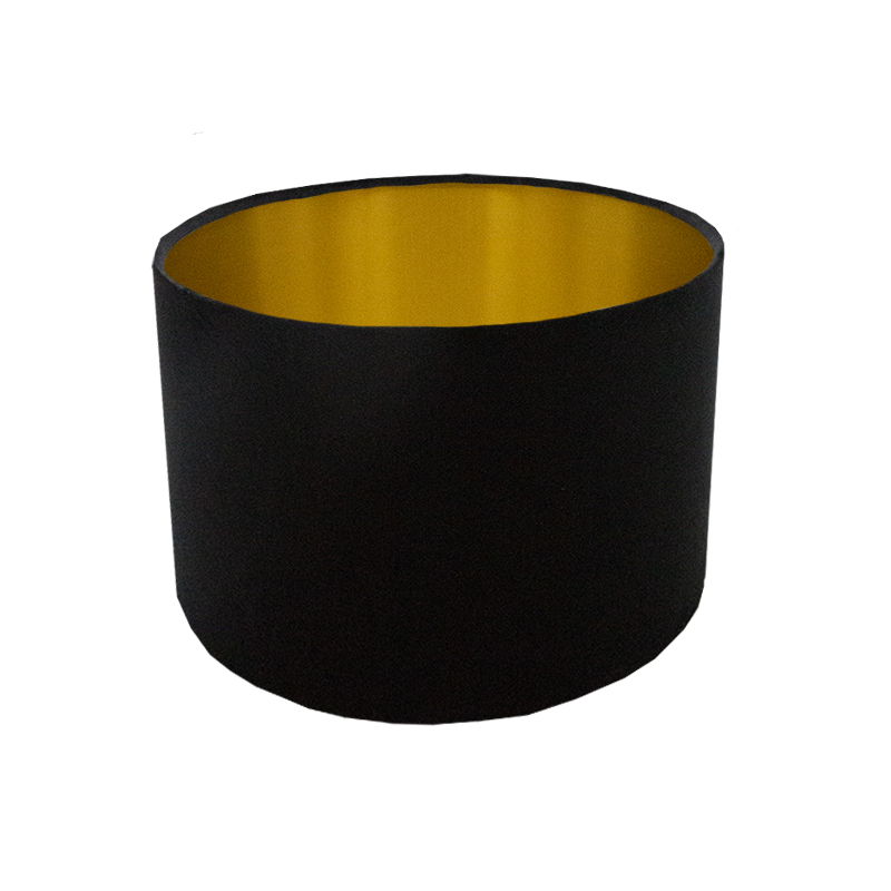 Black Velvet Drum Lampshade, Black Drum Table Lamp Shade