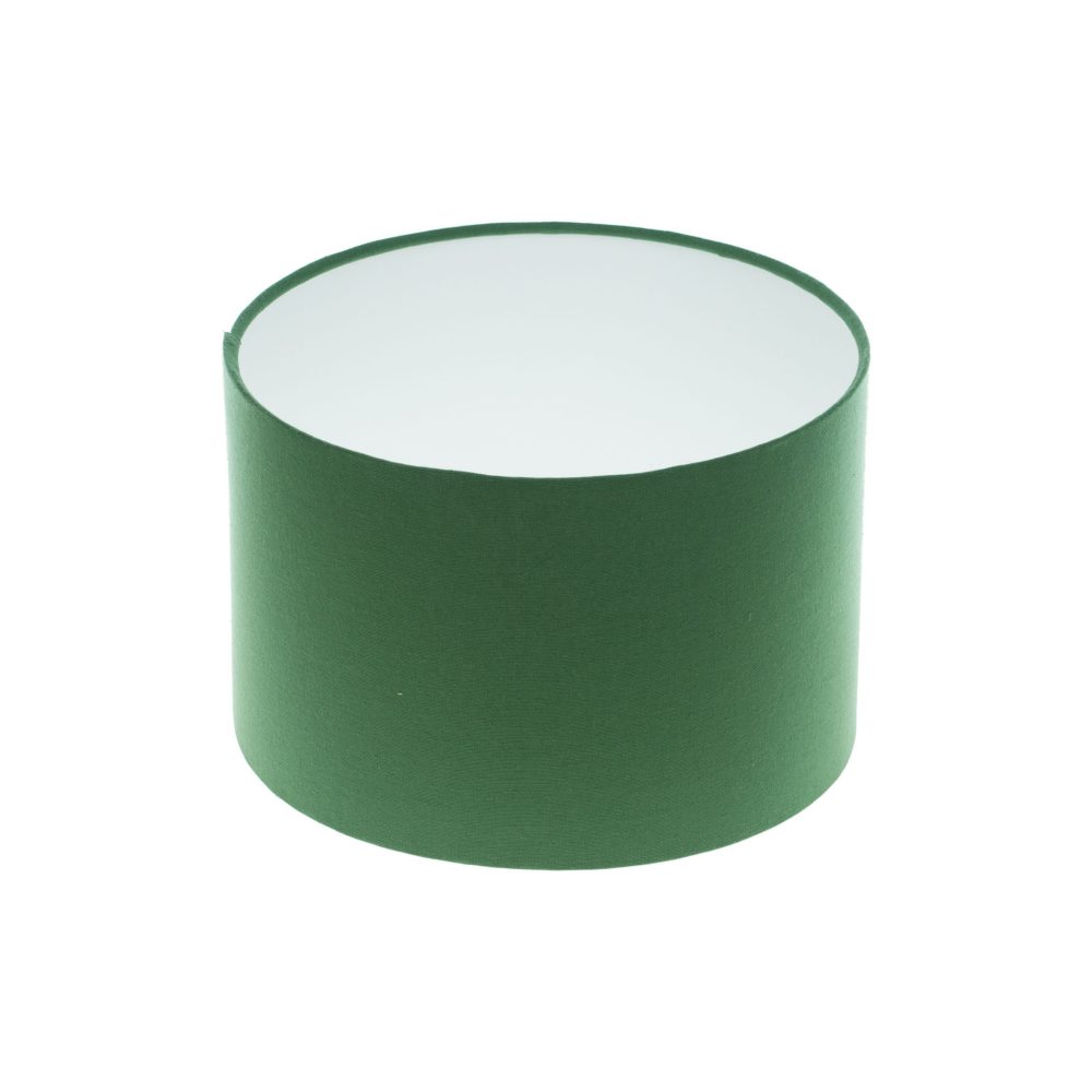 Dark Green Cotton Drum Lampshade, Dark Green Table Lamp Shade