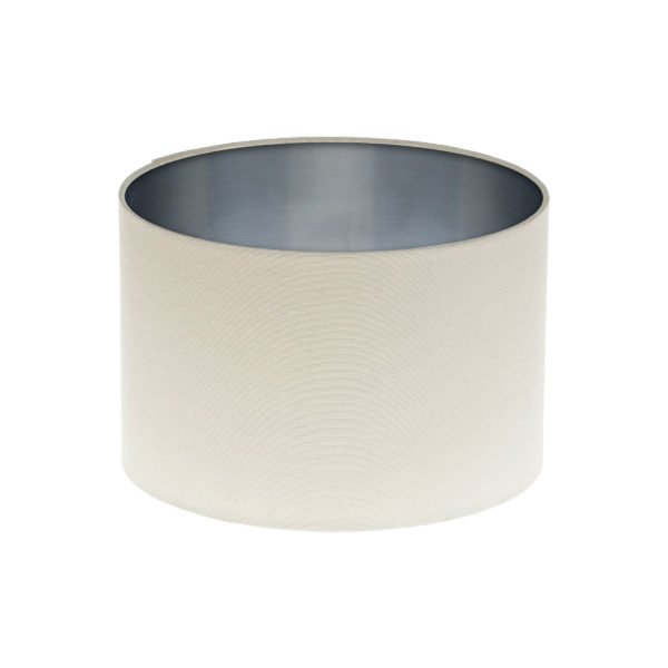 Stone Drum Lampshade Brushed Silver Inner