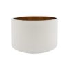 White Drum Lampshade Brushed Copper Inner