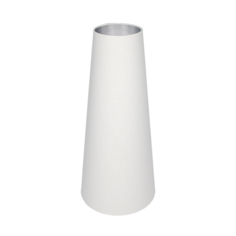 White Cotton Tall Tapered Lampshade, Tall Cylinder Lamp Shades Uk