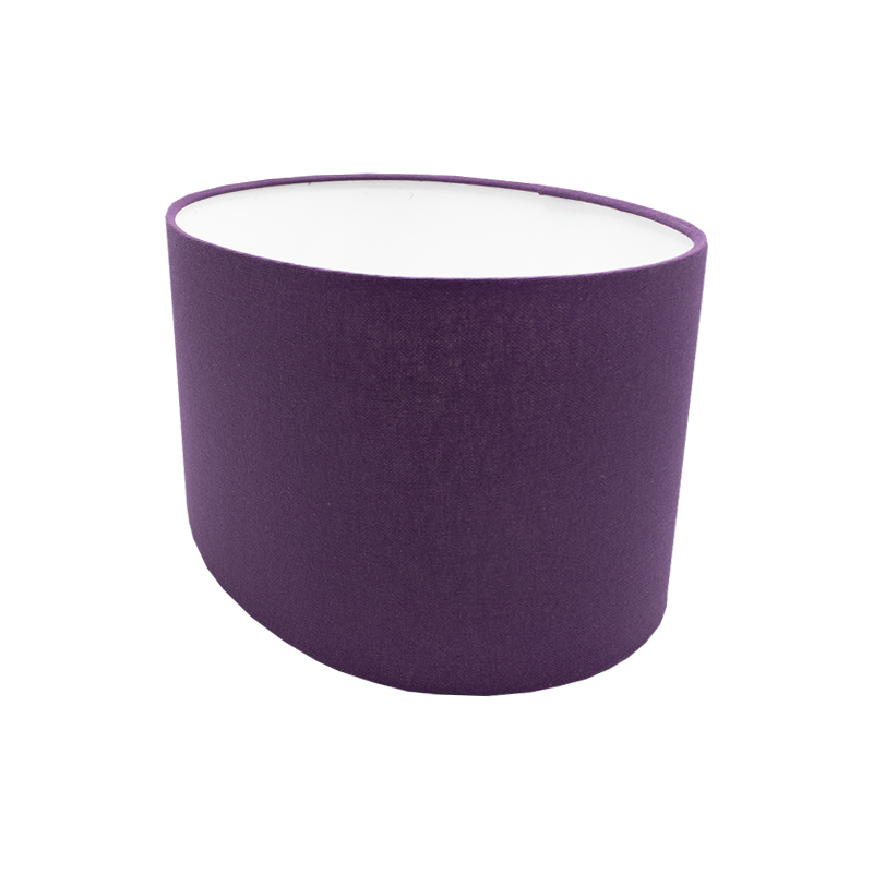 Bright Purple Cotton Oval Lampshade, Oval Lampshades For Table Lamps Uk