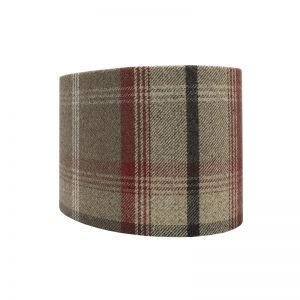 Balmoral Rosso Tartan Oval Lampshade