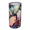 Oasis Aubergine Floral Velvet Tall Drum Lampshade
