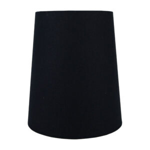 Black Cotton Tall French Drum Lampshade